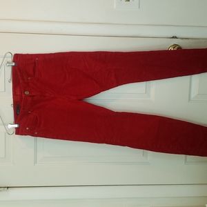Red Corduroy Kut from the Kloth jeans